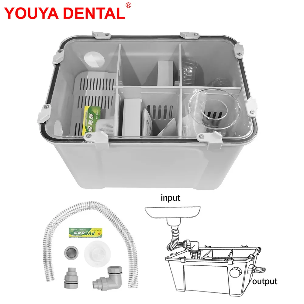 Dental Lab Gypsum Filter Stone Plaster Powder Sedimentat Tank Trap Dental Clinic Dentist Cleaning Table Pool Dentistry Equipment