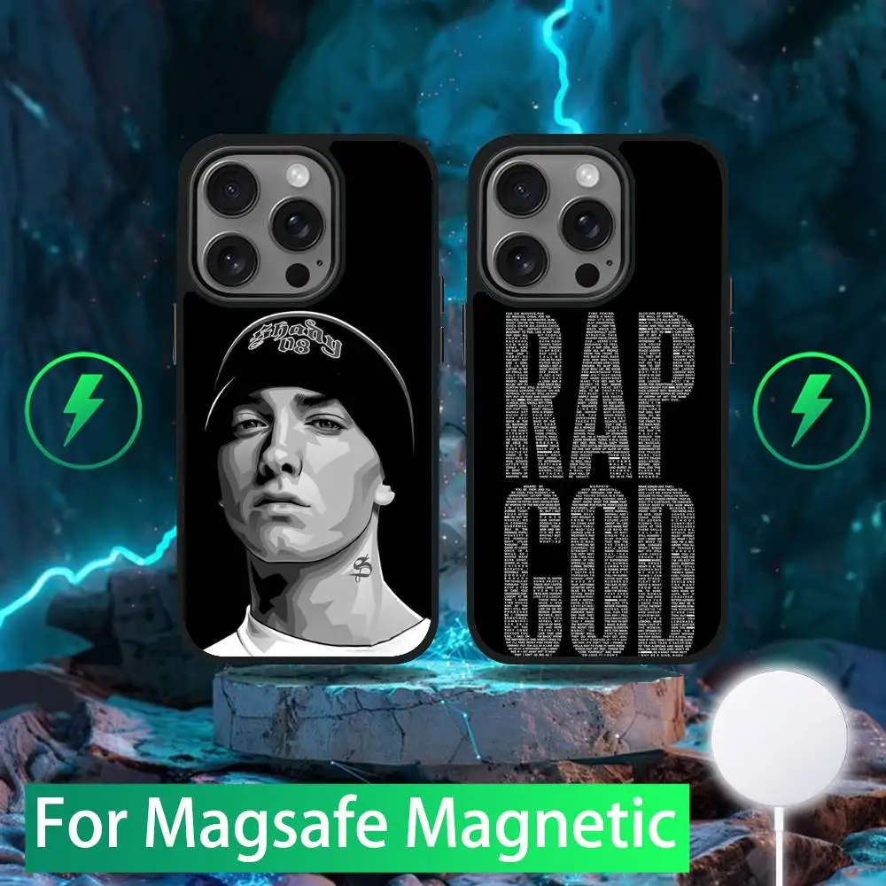 

E-Eminems Rap God Phone Case For iPhone 16,15,14,13,12,11,Pro,Max,Plus,Mini,SE New Magsafe Magnetic Wireless Charging