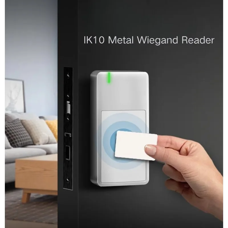 Waterproof Outdoor IK10 Metal Reader 125KHz EM &13.56MHz Mifare DesFire RFID Card Proximity  Access Control