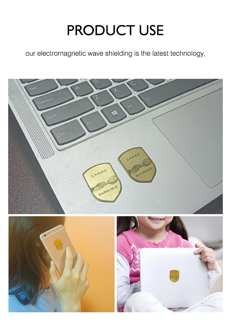 6pcs Shield 5G EMF Protection Stickers Radiation Protection Decal for Phones Computers Tablets
