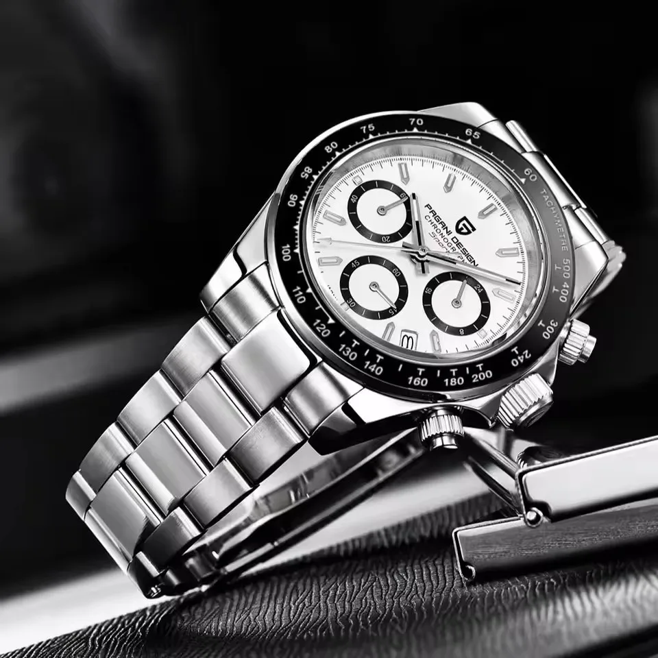 PAGANI DESIGN V2 40MM Classic Quartz Multi Time Zone Chronograph Sapphire Glass thumbnail 4