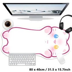 Türkische Angora Katze Mauspad, Cartoon, rosa, xxl, rutsch fest, Büro, Computer, Laptop, Tastatur, kawaii Schreibtisch matte, niedliches Mauspad