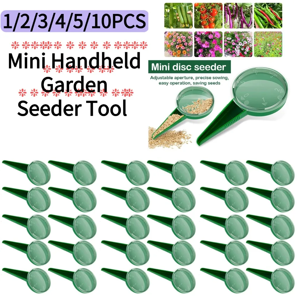 1/2/3/4/5/10PCS Precision Mini Manual Seed Sower for Home & Outdoor Gardening Adjustable Sowing Rate for Better Growth Results