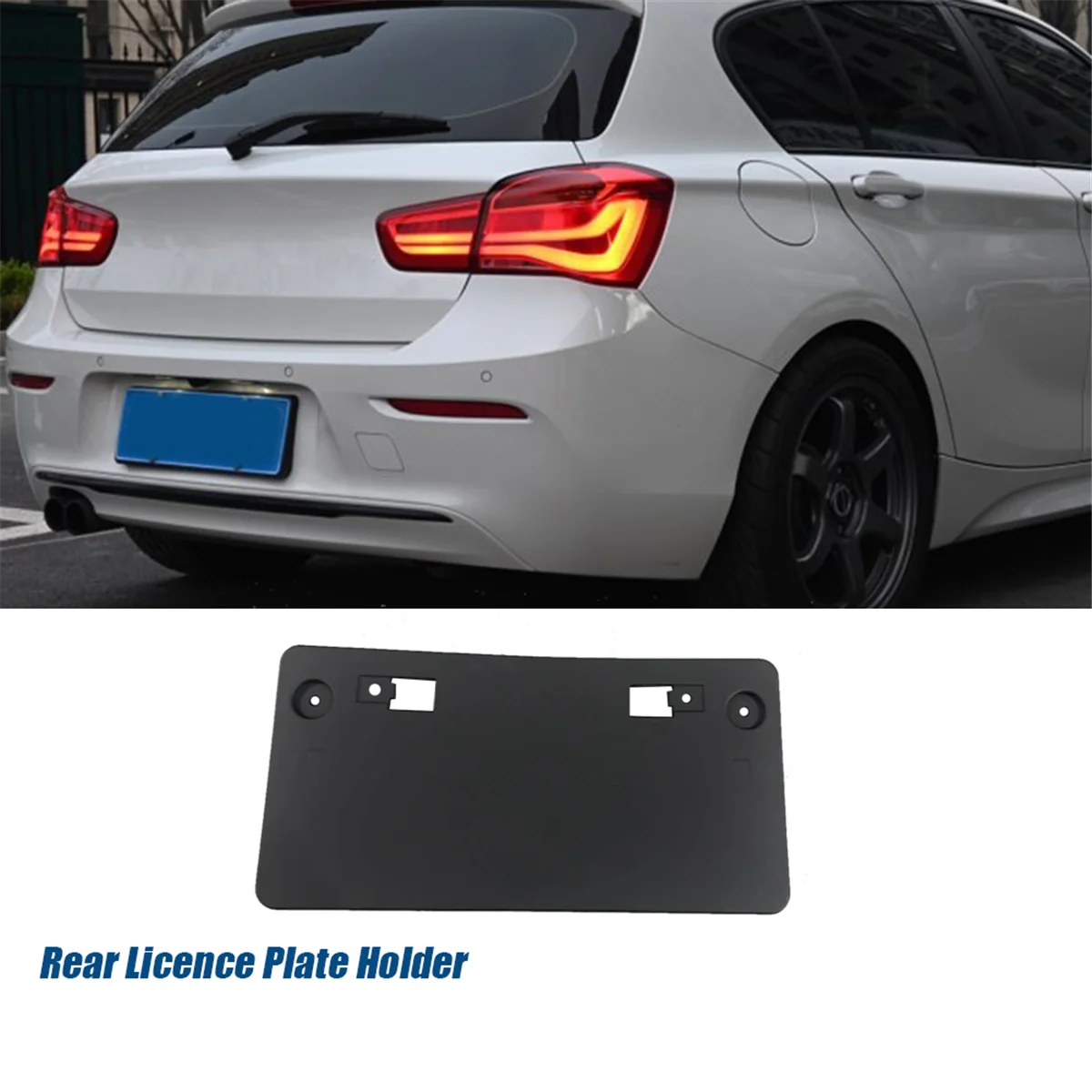 Car Rear Licence Plate Base Holder 51128064049 for BMW 1 Series F20 F21 LCI 114D 116D 116I 118D 118DX 2014-2019 3Dr 5Dr