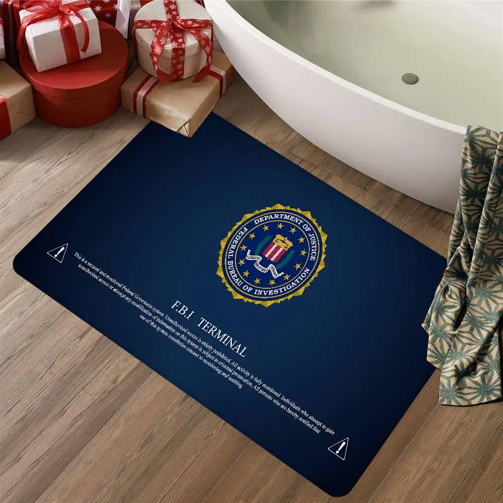 Federal Agency F-Fbi Entrance Door Mat Nordic Style Bedroom Living Room Doormat Home Balcony Anti-Slip Modern Home Decor
