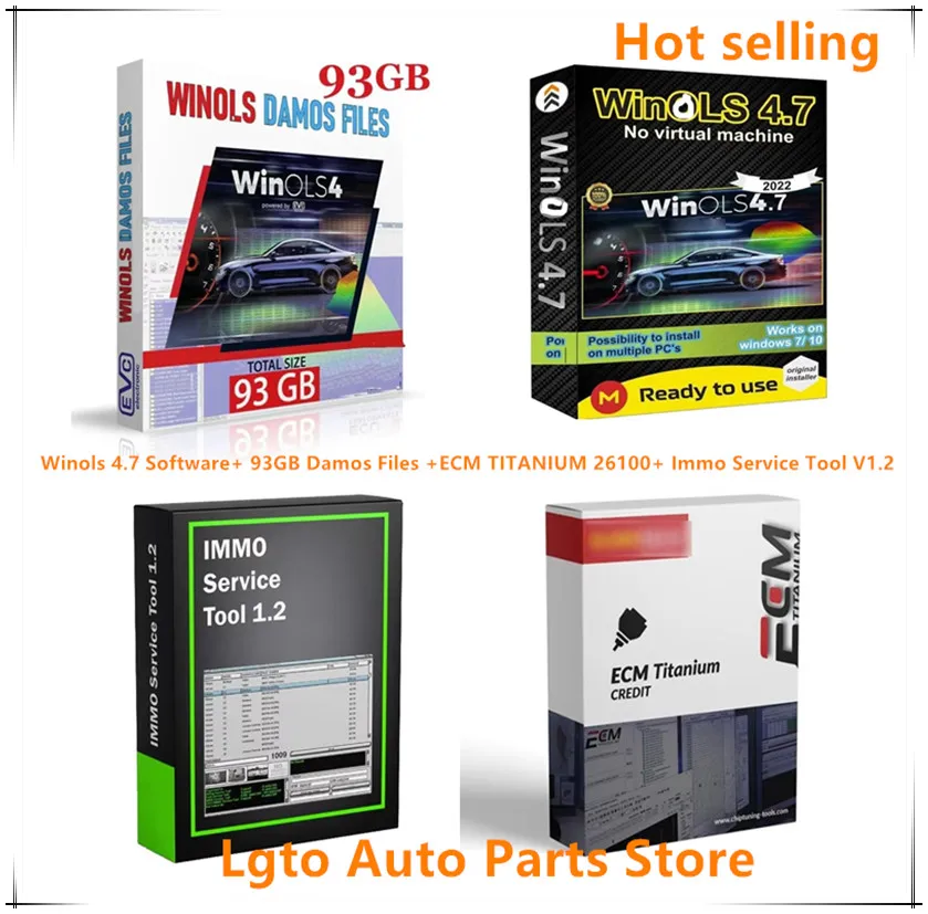 

Good Price ECU Programming Tool Winols 4.7 Software+ 93GB Damos Files +ECM TITANIUM 26100+ Immo Service Tool V1.2+Install Video