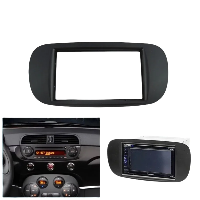 Kit de tablero de radio de coche 2DIN de 7" para Fiat 500 2007-2015 – Panel Facia de instalación