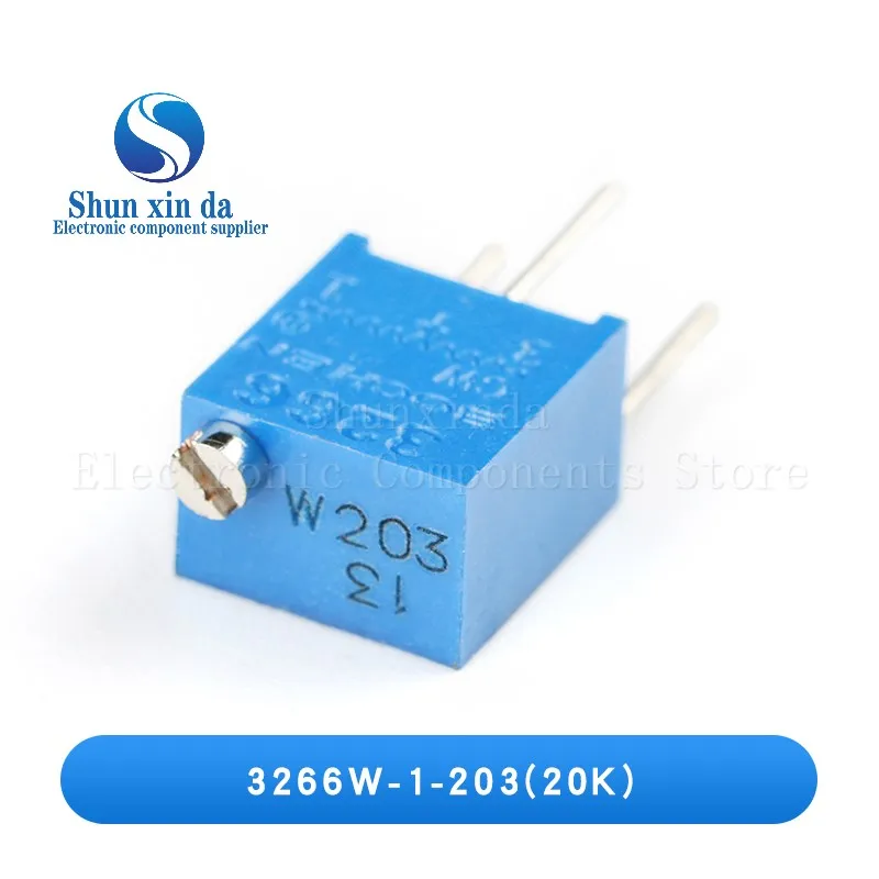 10PCS 3266W 3266 10K 1K 2K 5K 20K 50K Adjustable Precision Potentiometer 100K 200K 500K 103 1M 101 201 501 100R 200R 500R Ohm