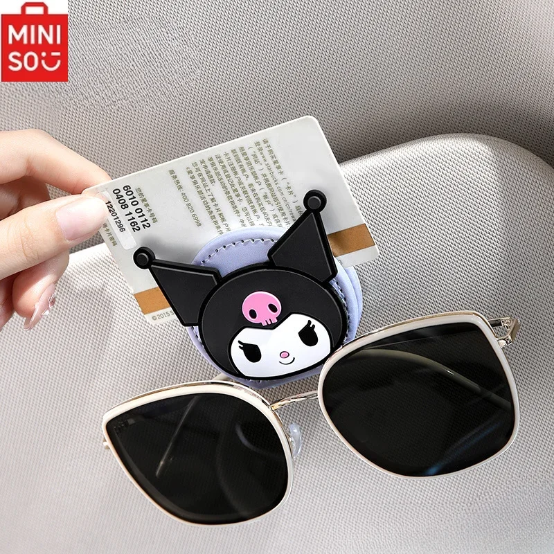 

MINISO Sanrio HelloKitty Car Glasses Clip Cartoon Melody Cinnamon Car Sun Visor Storage Clip Multifunctional Cute Car Decoration