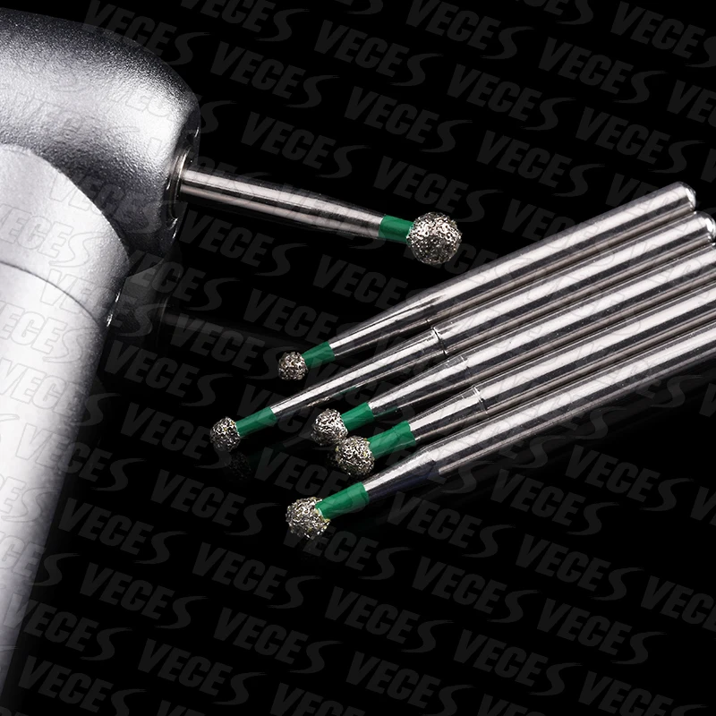 BR Type 10pcs Extra Coarse Dental Burs Diamond Coarse Drill Ball Round FG 1.6mm Polishing Teeth for High Speed Handpiece