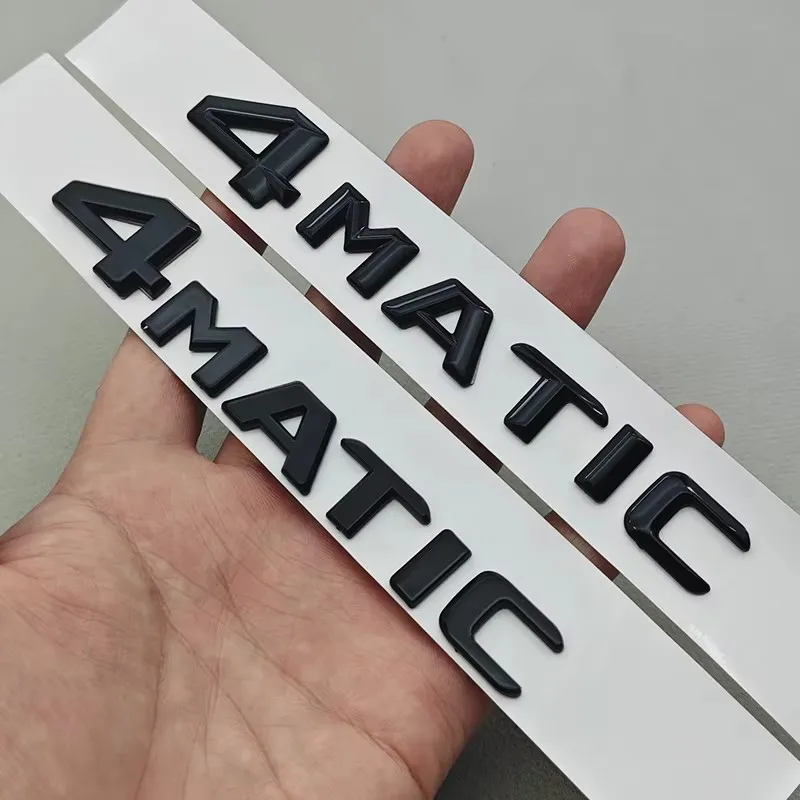 For Benz A B C E G S ML SL CL GLA CLA Class AMG 4MATIC 4 MATIC Trunk Chrome Matte Black Letters Emblem Badge Sticker