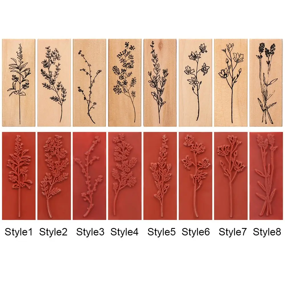 1PC Sewing Garden Arts standard stamp wooden rubber stamps DIY Scrapbooking Vintage grass plants