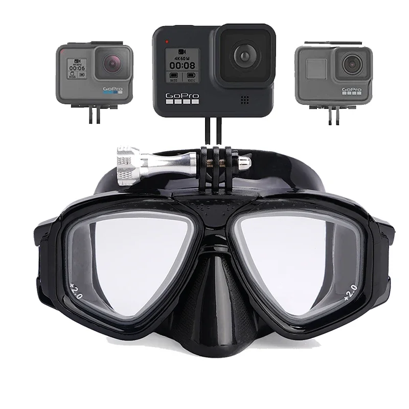 Farsighted  Scuba Dive Masks with Tempered Glass Lenses, Reading Hyperopia Dive Gear for Men Women, +2.0 To +5.0