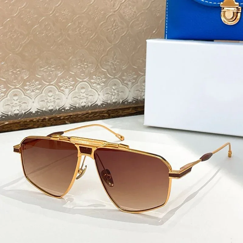 

DML003 Alloy Irregular Sunglasses Personlized for Men and Women High Quality Handmade UV400 Outdoor Retro Eyeglasses with Case