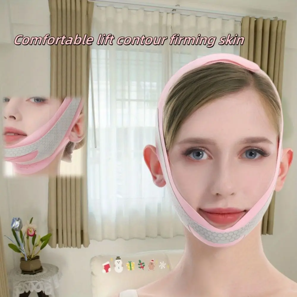 Cinto de levantamento facial de grafeno de alta elasticidade, anti-rugas, ajustável, bandagem de emagrecimento, respirável, linha v, modelador de rosto