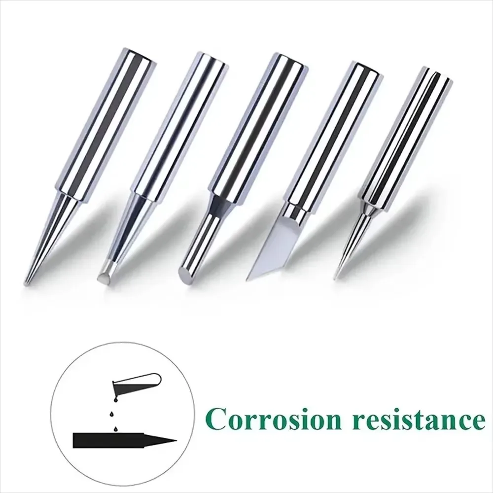 5pcs/15pcs 900M Soldering Iron Tips Set, Copper Core Electric Soldering Bits for 936 Soldering Station view 2