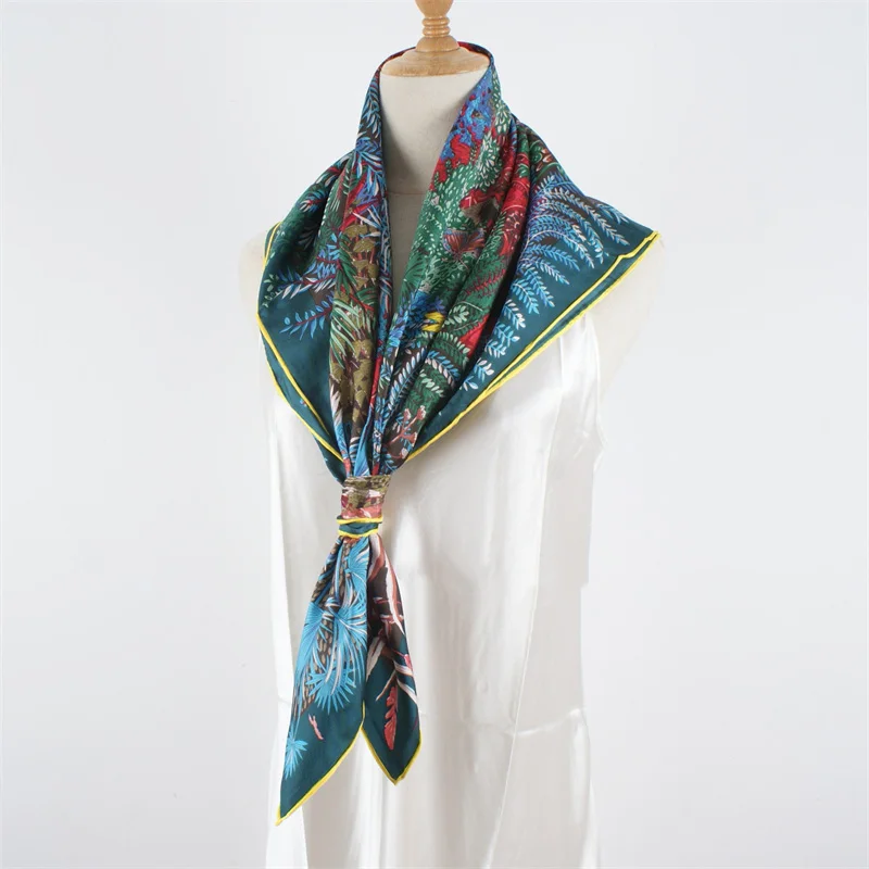 90 Silk Scarf 14MM 100% Twill Silk Scarf Neckerchief Foulard Echarpe