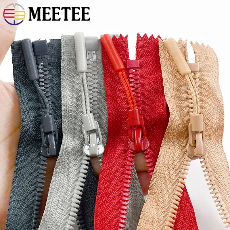 2/5/10Pcs Meetee 5# Resin Zipper 15/18/25cm Close-End 40-80cm Open-End for Sewing Bag Garment Clothes Closure Zippers Repair Kit