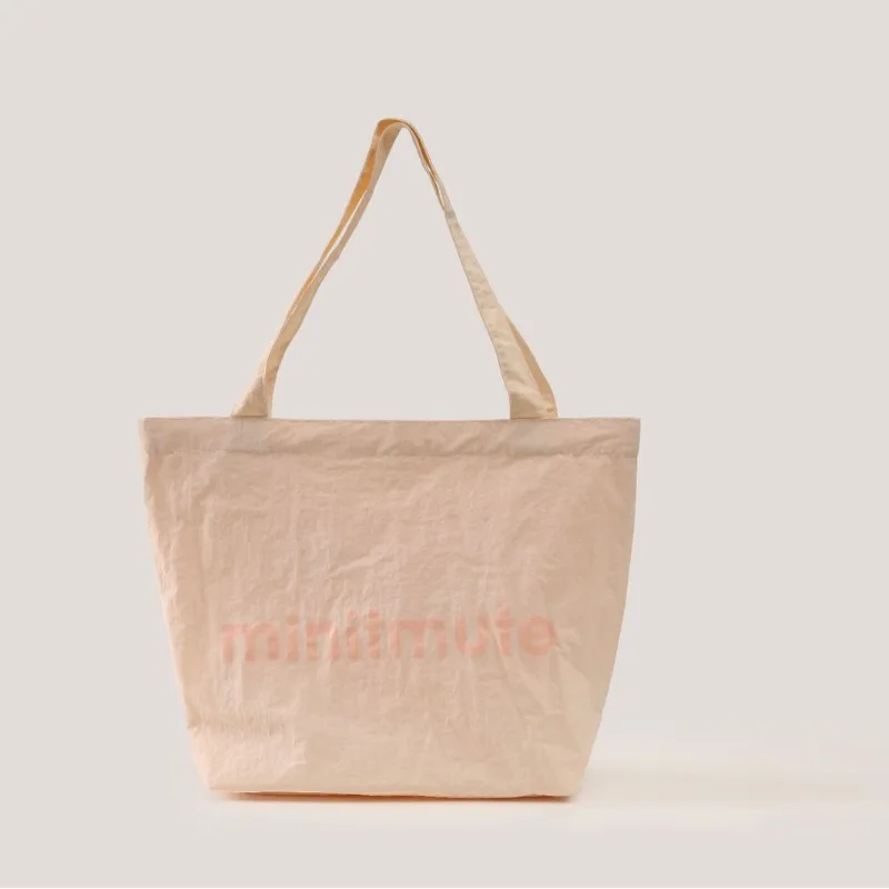 

Niche Korean Literature and Art Canvas Bag Double-layer Girl Heart Color One-shoulder Shopping Storage Bag