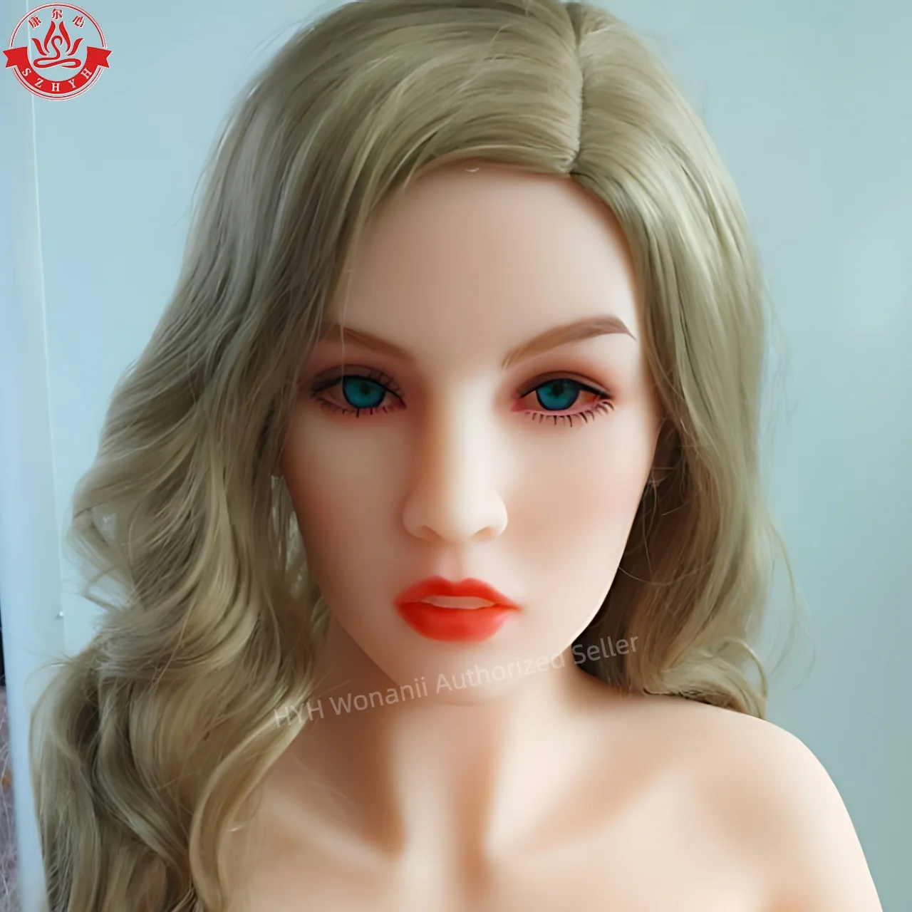 واجهة Wonanei Food Grade TPE Big Head HYH-THB-KX-0014، واجهة M16، ممارسة مكياج مفتوحة الفم، تصميم تصفيفة الشعر، عرض المجوهرات