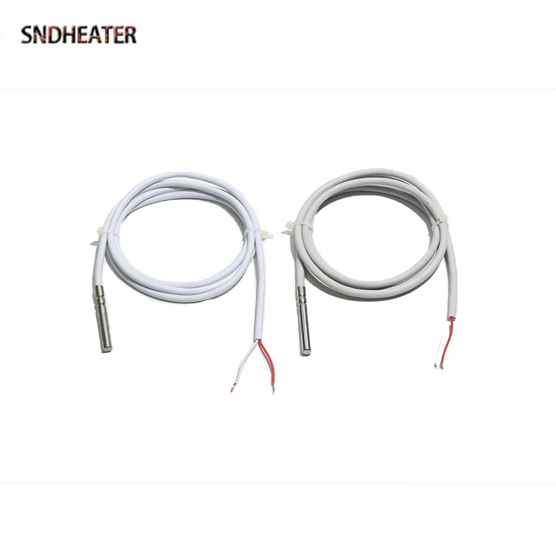 SNDHEATER NTC Thermocouple Temperature Sensor 5*45MM Waterproof 10K PVC Silicone Wire 0.5M 1M 2M 3M 4M 5M B Value 3950 for Coop