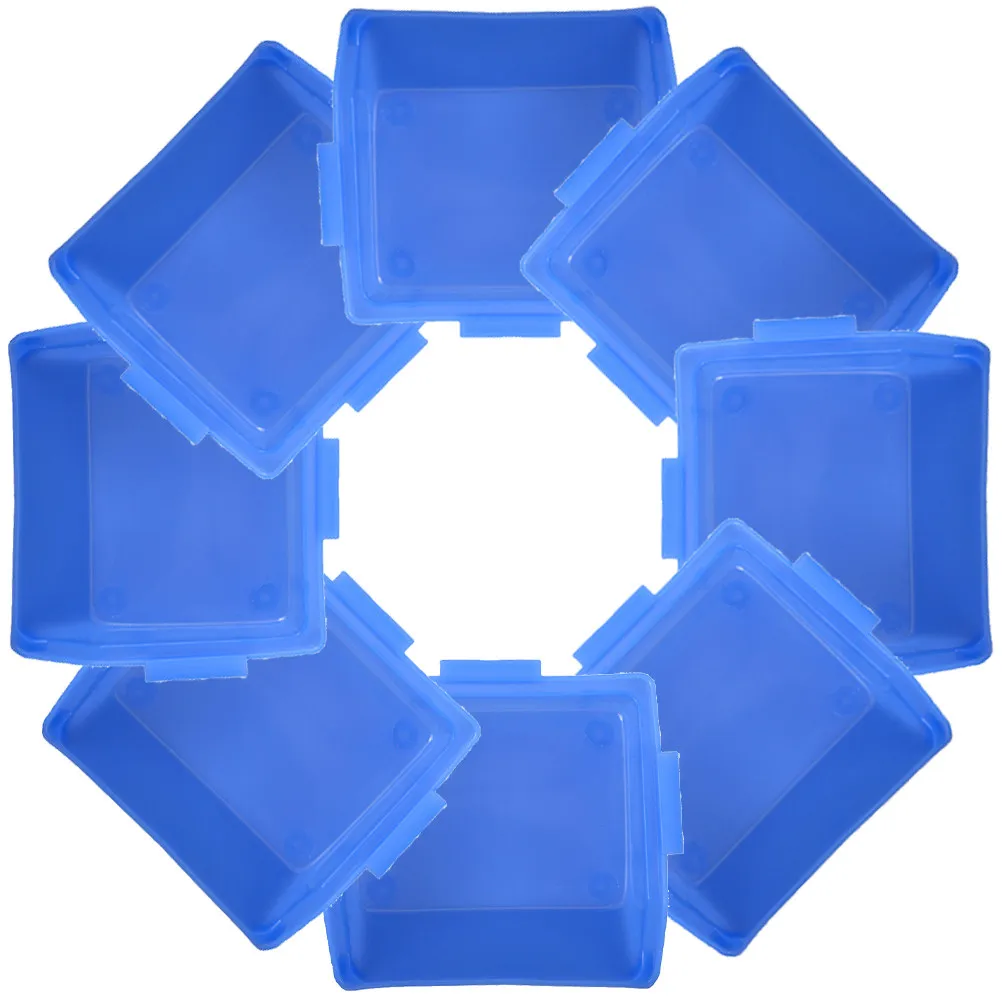 

8Pcs Plastic Parts Box Heavy Duty Stackable Storage Bin for Tools Hardware Components Home Garage Workshop Organization