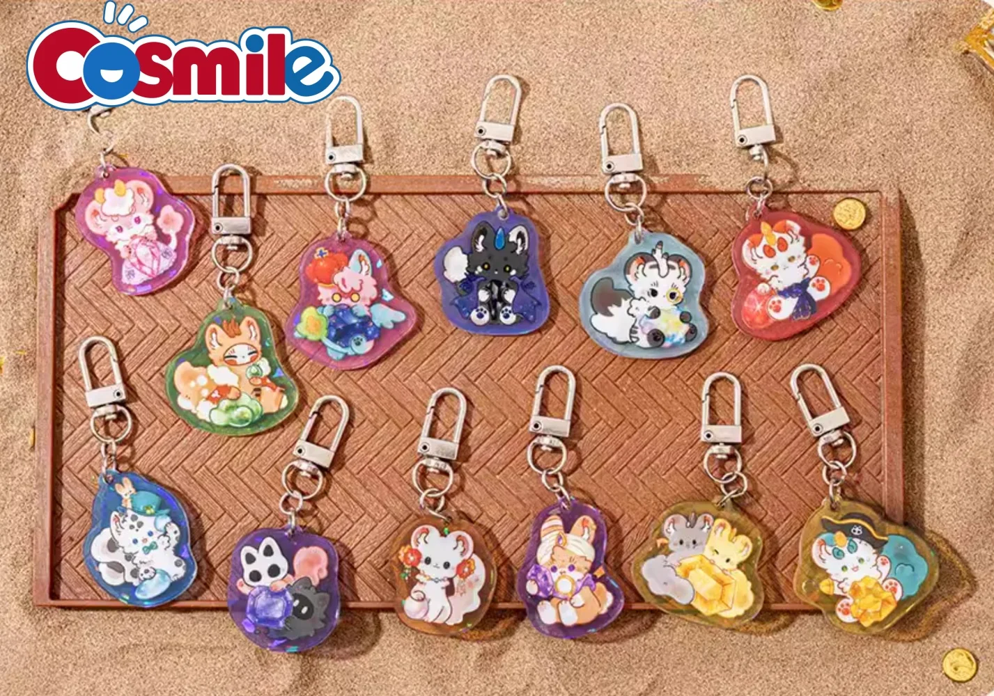 Cosmile Official INHUMAN Fabulous Beasts Animal Rabbit Acrylic Keychain Pendant Bag Accessories Anime Cosplay Cute Gift C