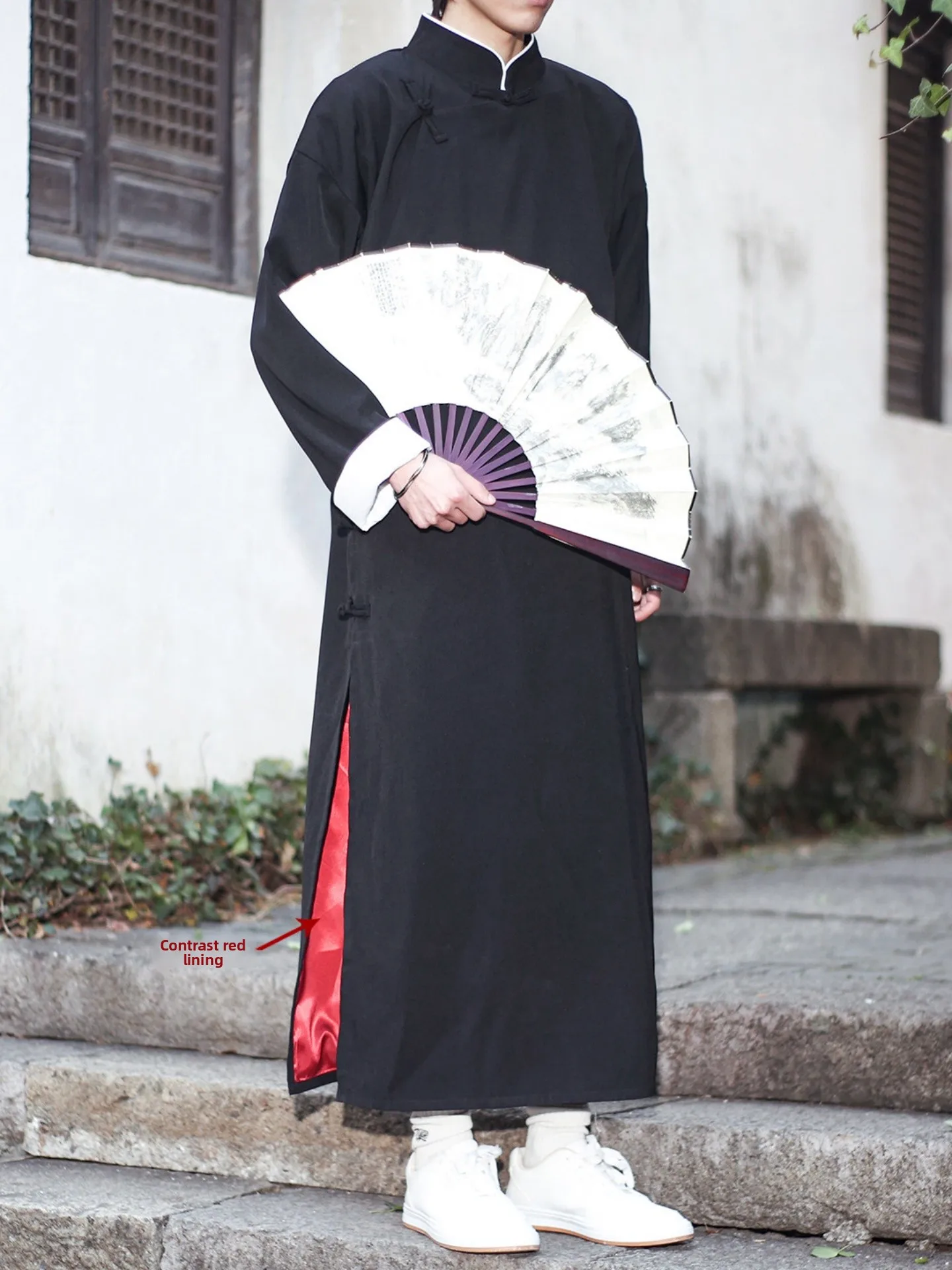 New Chinese Sle Long Men's Tang Suit Hanfu Outerwear Comedian Costume Wedding Attendee Outfit Traditional Performance Clothing