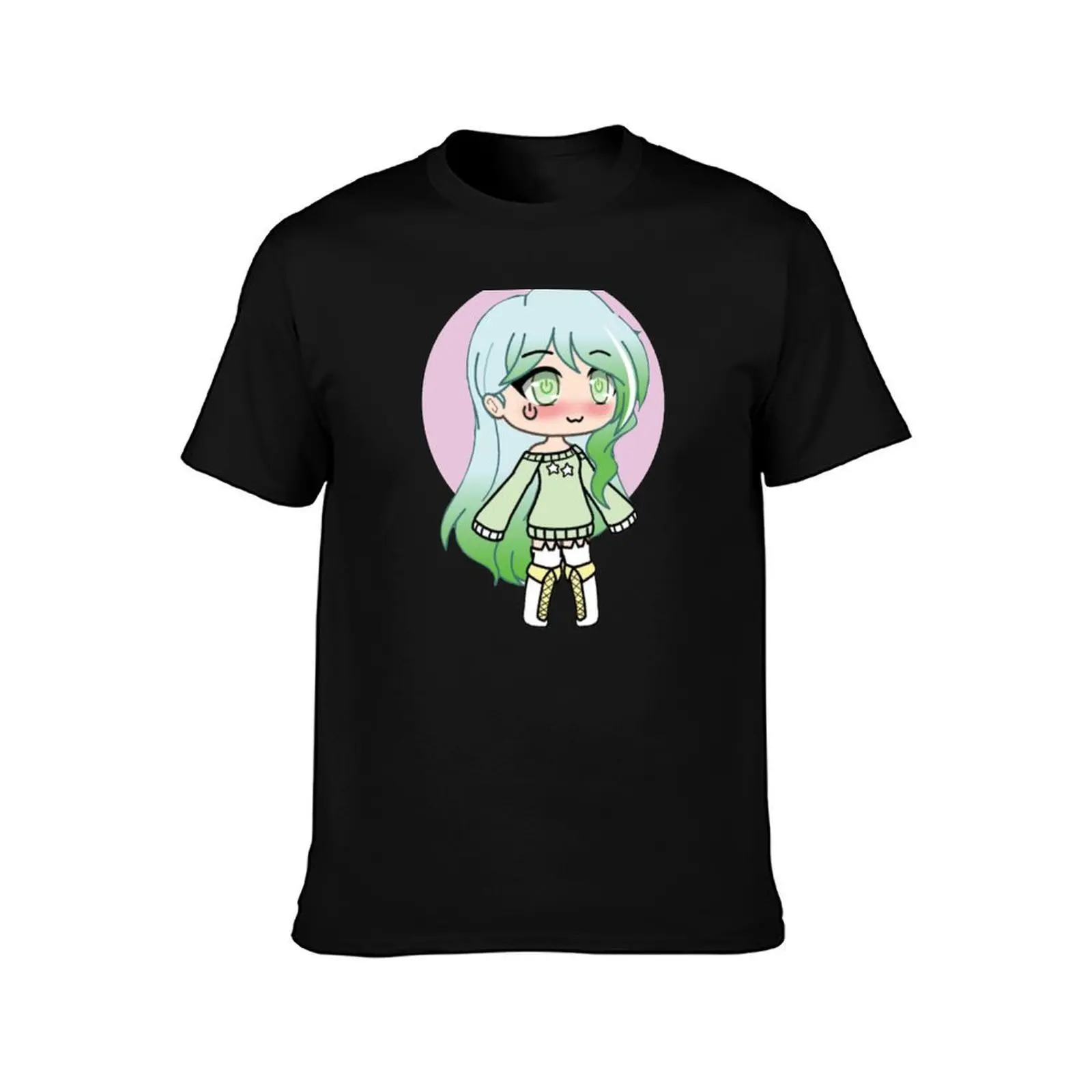Cute Gacha Series Girl - Riley T-Shirt, Summer Casual Cotton Tee, Oversized Streetwear Tops, Vintage Graphic Print, 100% Cotton