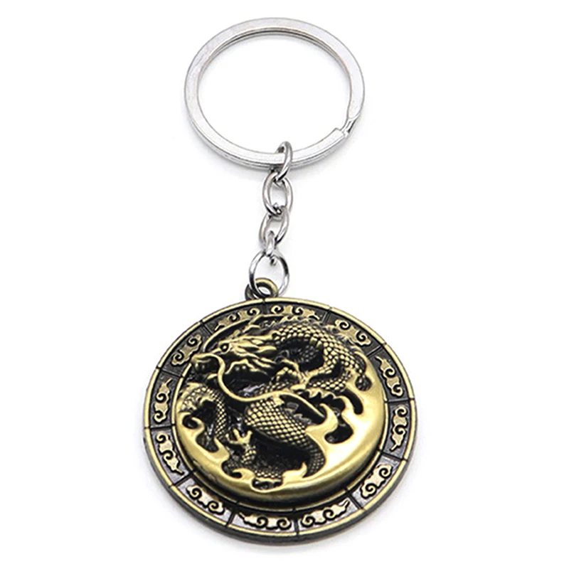 Metal Dragon Pendant Key Chains Dragon God Peripheral Fashion Vintage Chinese Animal Keyring Souvenir Accessories Gift