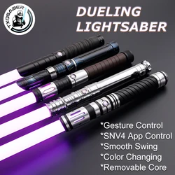 CrucQSAtextures-Sabre laser Neo Pixel RapDueling, épée laser RVB, poignée en métal, balançoire lisse, bl84, cosplay Jedi Shoous, jouets pour enfants
