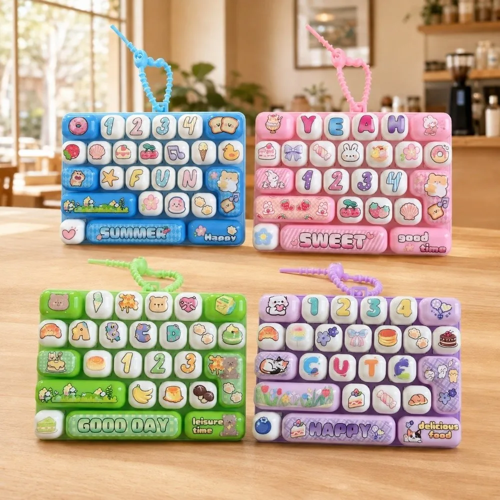 Creative 26 Keys Mechanical Keyboard Cartoon Gift Keycap Clicker Hanging Bag Pendant Bag Charm