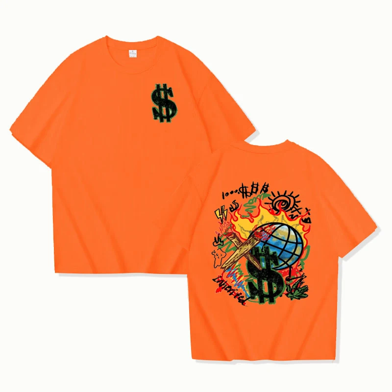 Terrifying Skull Design Printed Men's Women's T-shirt Cartoon Fashion Popular Daily T-Shirts Retro Fashion Short Sleeves Tops