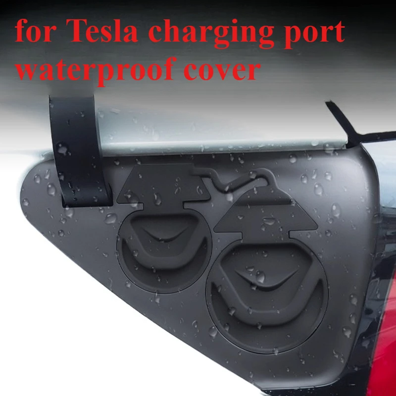 

Для Tesla Model 3/Y водонепроницаемый чехол с освещенным портом зарядки, автомобильный пыле- и непромокаемый защитный чехол
