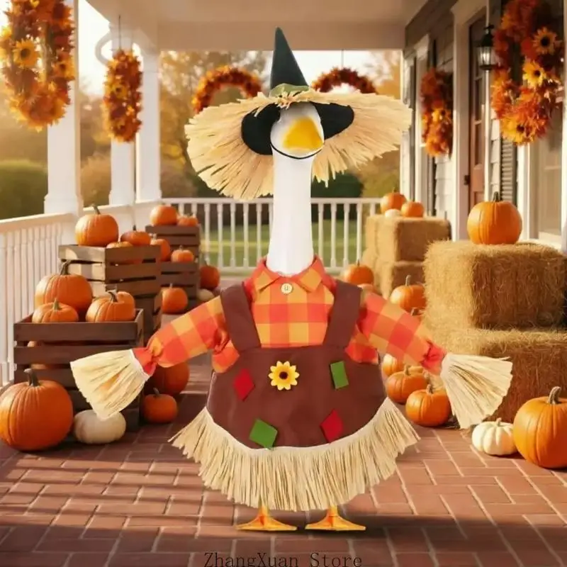 Herbst-Veranda-Statue-Kleidung für 23-Zoll-Display, Ernte-Themen-Outfit-Set, Polyesterstoff für Garten und 3XUF – Detail 7