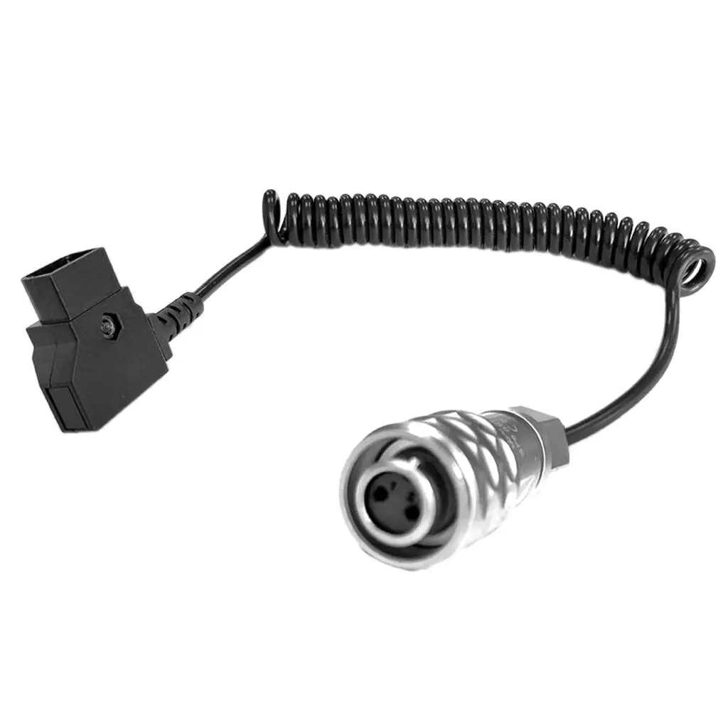 D Tap to Weipu SF610 2pin Adapter Power Supply Cable Flexible Coiled Wire for Blackmagic Pocket Cinema Camera 4K