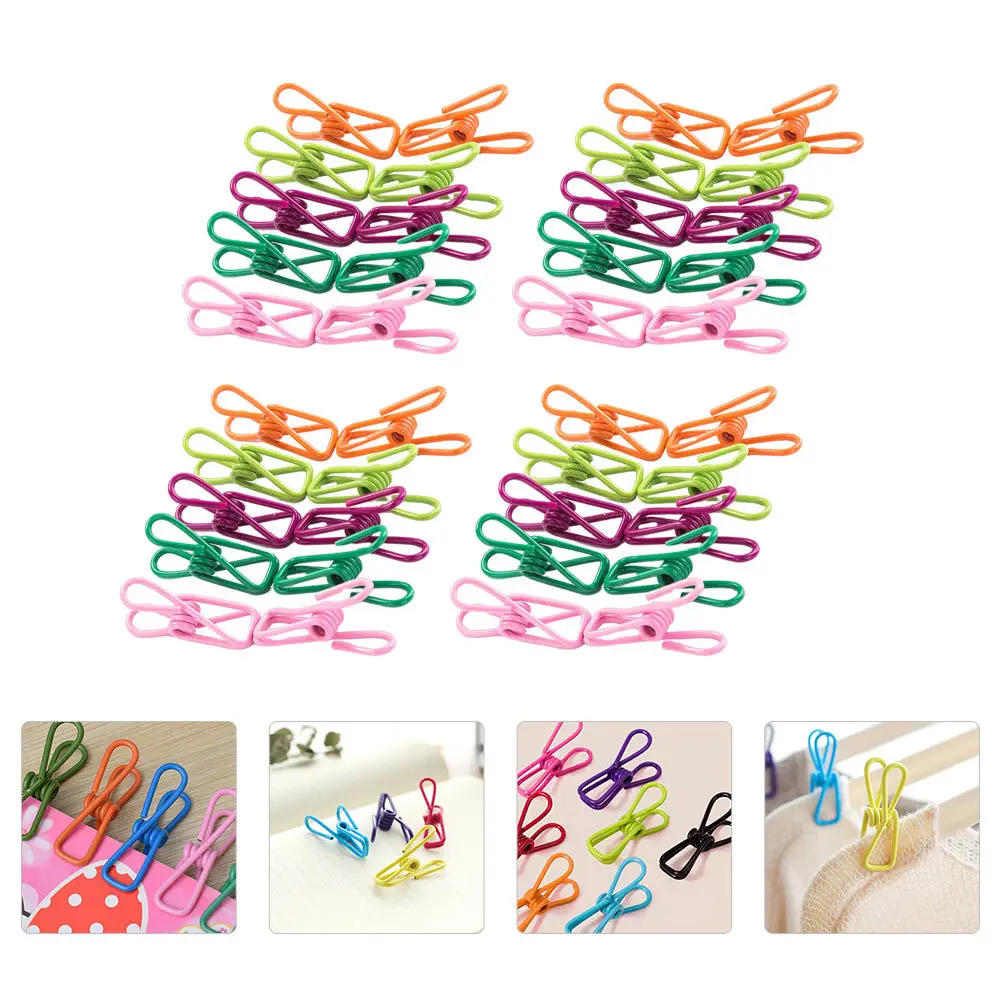 

50pcs Photo Fixing Clip Small Clothes Clamp Windproof Reusable Non-Slid Towel Sock Drying Clip Household Fixed Clamp For Baby