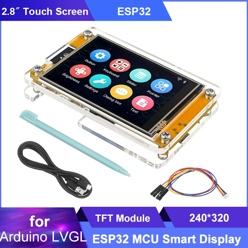 ESP32 2.8 Inch Touch Screen for Arduino LVGL WIFI&Bluetooth 240*320 Smart Display Screen TFT LCD Module with Free Tutorials