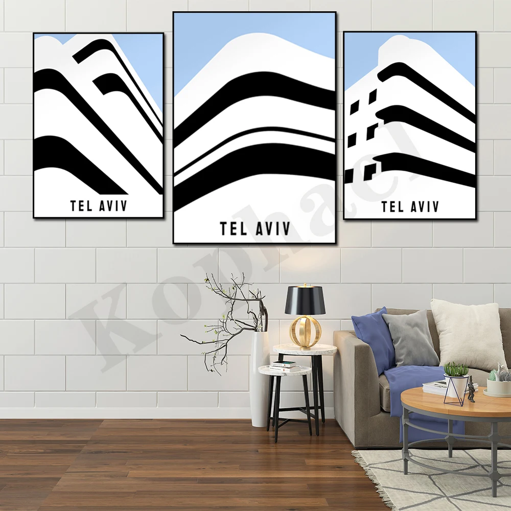 Abstract Tel Aviv Building House Architecture Poster