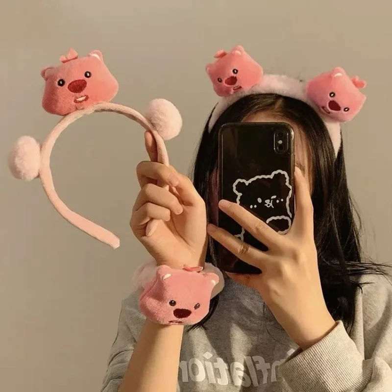 Little Beaver Series Cute Hair Clip, Pink BB Clip for Women, Bangs, Side Hair Clip, Anime Headwear, Wash Face Hair Accessories