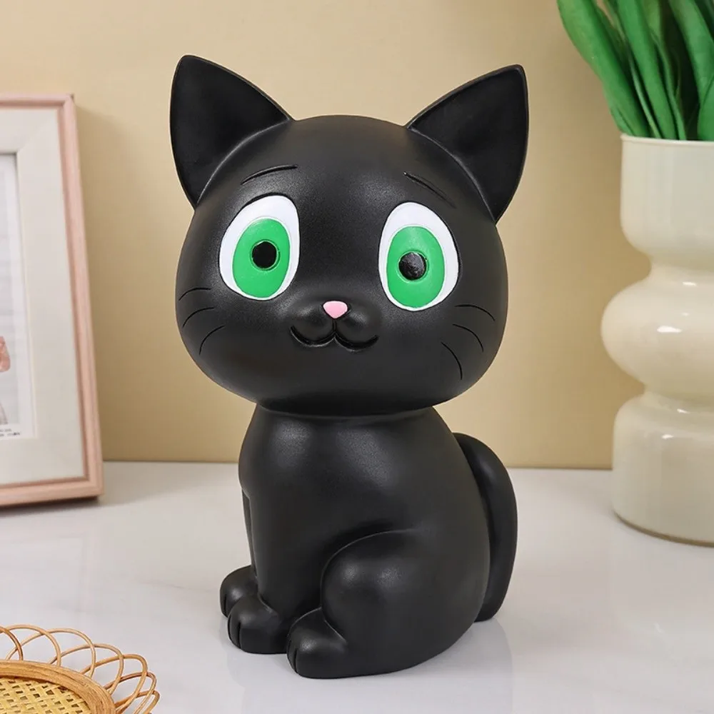 Anti Drop Schwarze Katze Sparschwein Dekorative Große Kapazität Cartoon Katze Spardosen Sammeln Modell Katze Modell Sparschwein