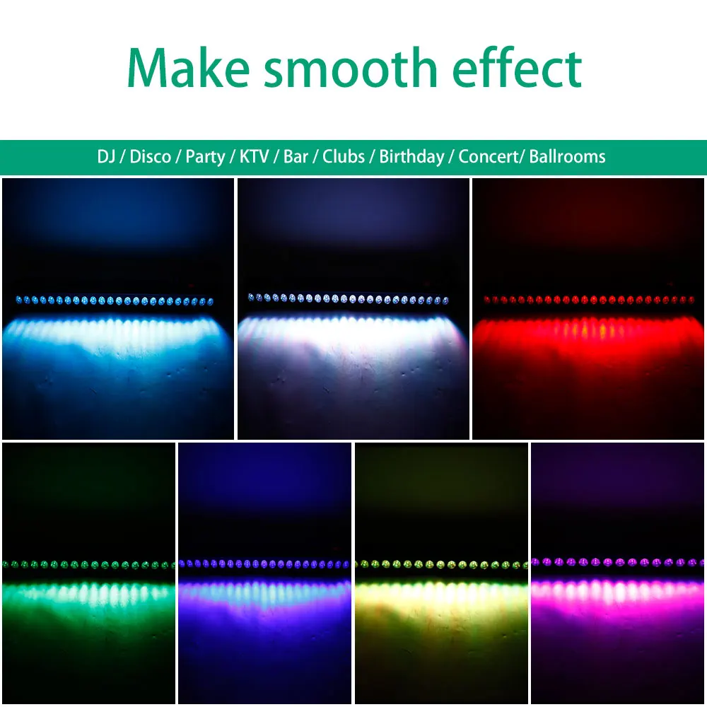 U'King 60W LED Wall Washer Light 24PCS LEDs Podiumverlichting met afstandsbediening DMX Effect RGB Wash Light voor DJ Party KTV