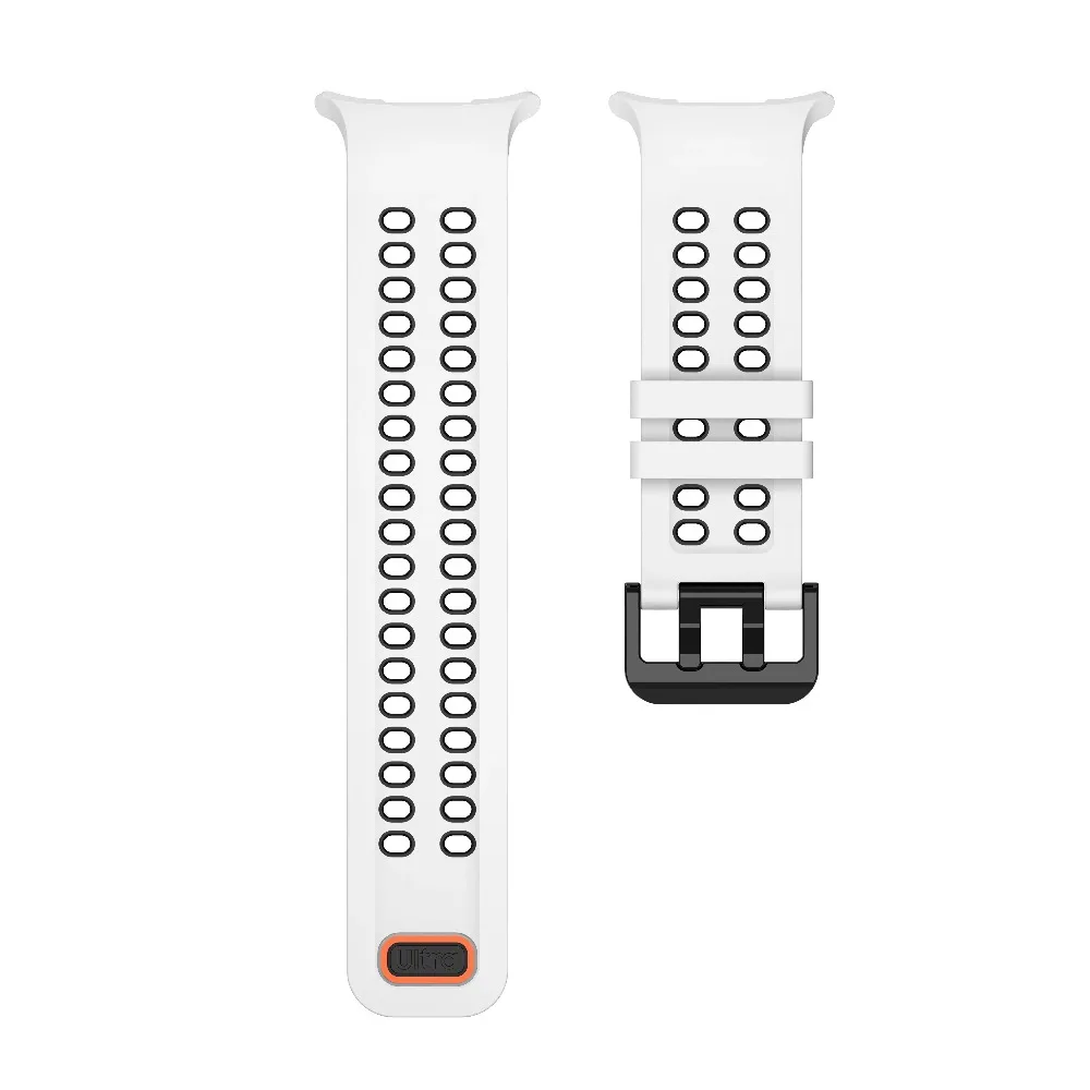 Silicone Strap for Samsung Galaxy Watch Ultra 2/1 47mm Two-color Soft Breathable Replacement Bracelet for Galaxy Ultra 2025 Band