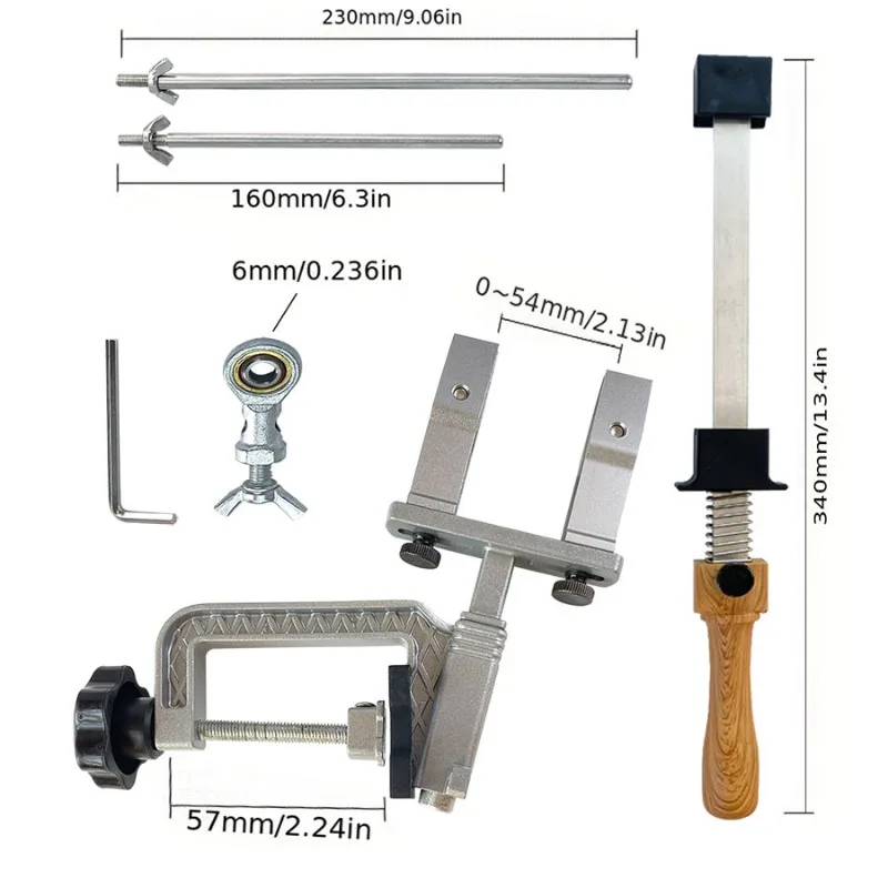 نظام أدوات مبراة السكاكين بزاوية ثابتة من الفولاذ المقاوم للصدأ أداة مسن السكاكين ذات الضبط الدقيق بزاوية كاملة 360 درجة °   دوران