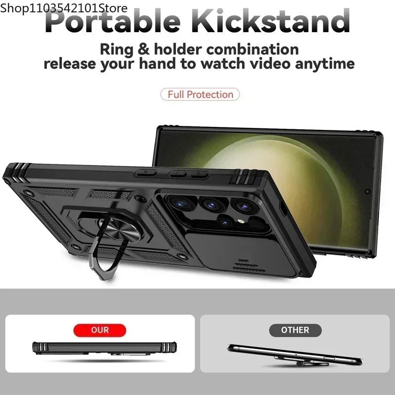 الشريحة عدسة الكاميرا العسكرية الصف درع الحال بالنسبة لسامسونج غالاكسي S25 الترا زائد S24FE A16 A06 A26 A36 A56 حامل حلقة حامل غطاء