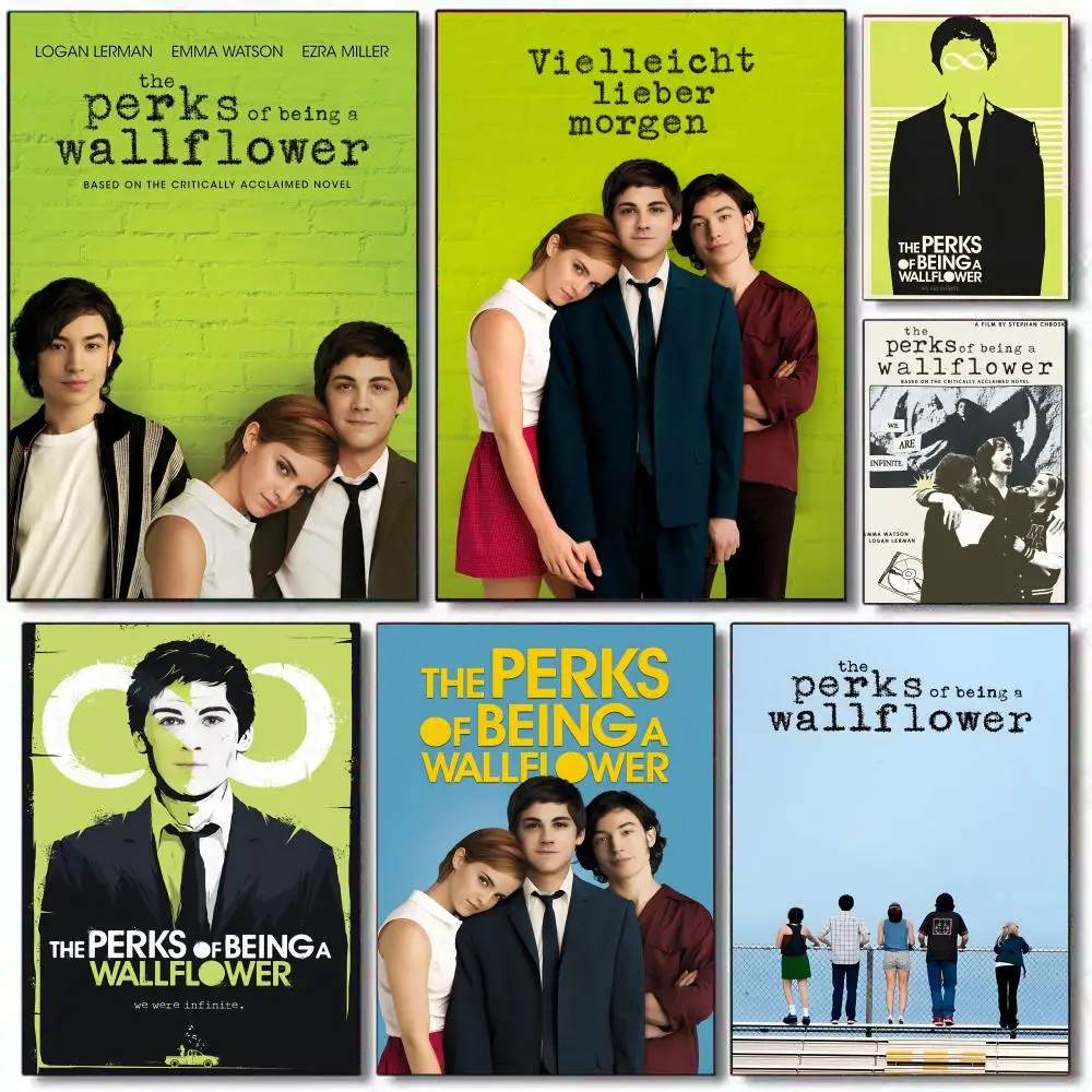 

Movie The P-Perks Of Being... Painting Calligraphy Canvas Poster: Crease Free Waterproof Durable All Space Wall Decor