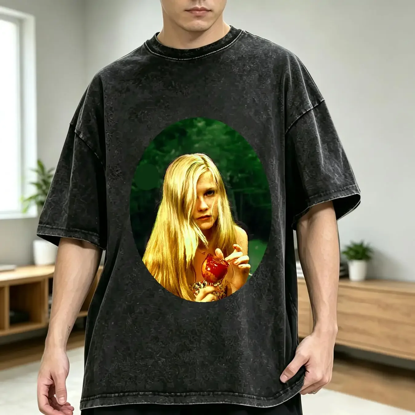 washed T Shirt The Virgin Suicides Lux Lisbon Oval Directed by Sofia Coppola Heavy Cotton long or short sleeves vintage Washed