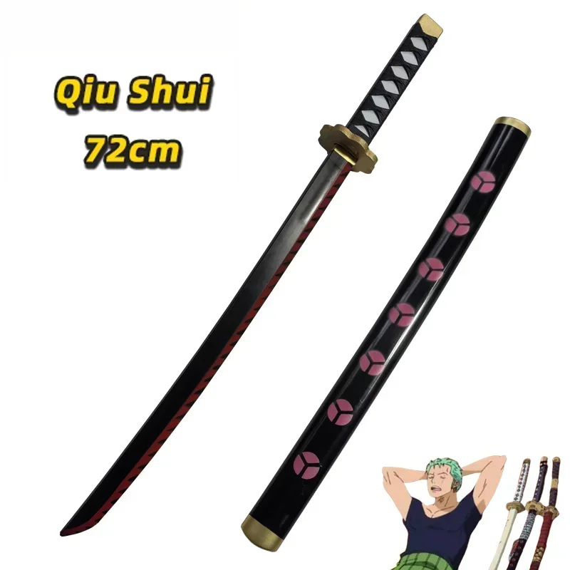 72cm Anime Cosplay Roronoa Zoro Katana Sword PU Wado Ichimonji Sword  Role Playing Qiu Shui Samurai Weapon Party toy Sword