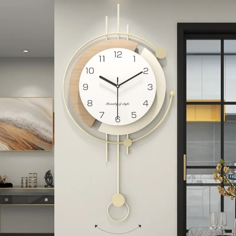 Decorative Wall Clock Modern Mural Wall Watch Luxury Aesthetic Pendulum Clocks Minimalist Silent Elegant Living Room Watches