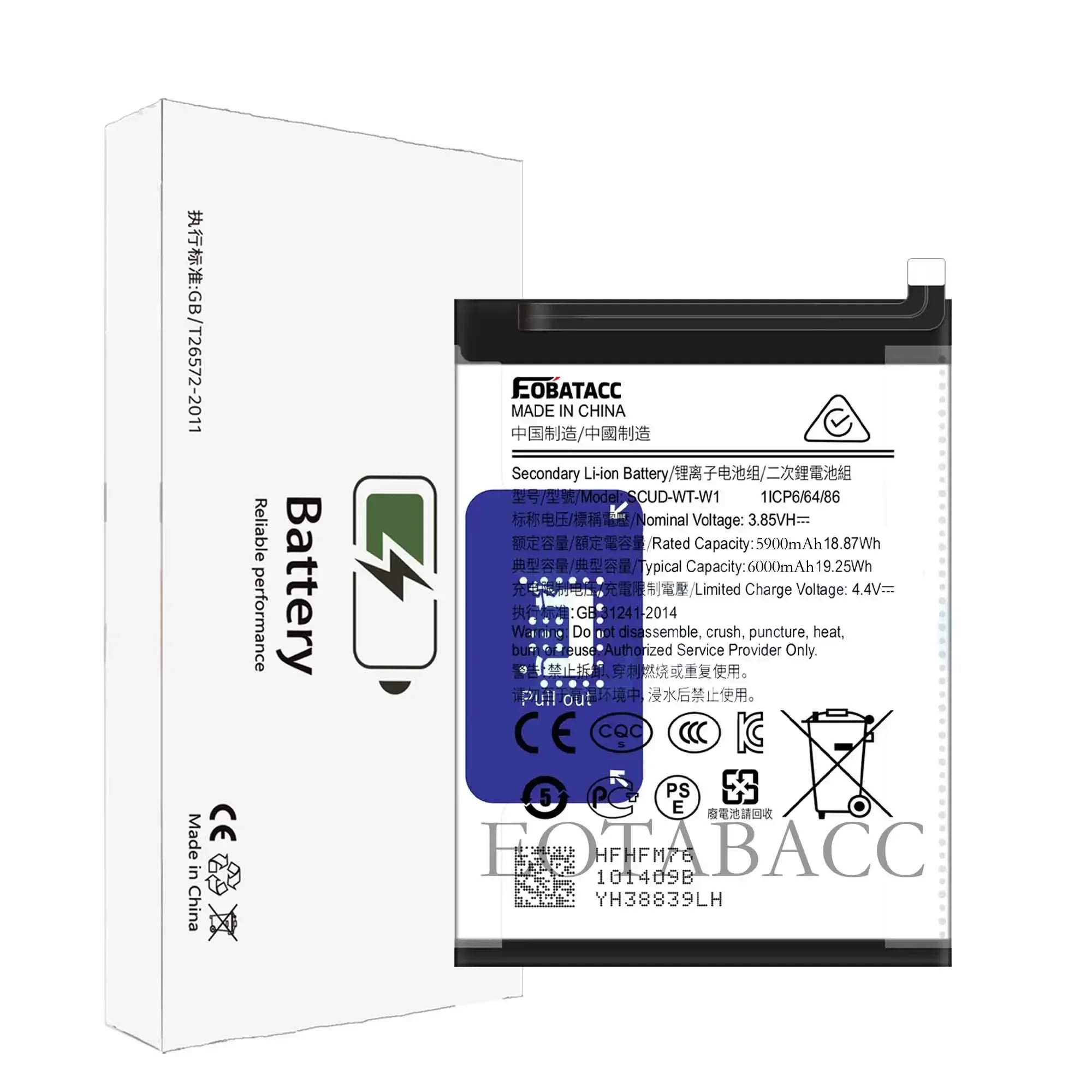 EOTABACC 100% Baterai Kapasitas Tinggi SCUD-WT-W1 Baterai Ponsel untuk Samsung SM-A226 Galaxy A22 5G WT-N1 6000MAh + Alat Gratis